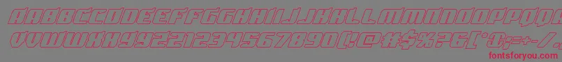 Spartacoout-fontti – punaiset fontit harmaalla taustalla