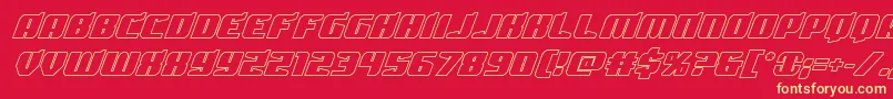 Spartacoout Font – Yellow Fonts on Red Background