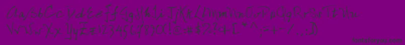 NicolasRegular Font – Black Fonts on Purple Background