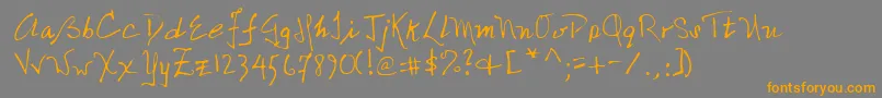 NicolasRegular Font – Orange Fonts on Gray Background