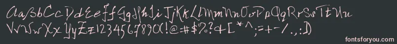 NicolasRegular Font – Pink Fonts on Black Background