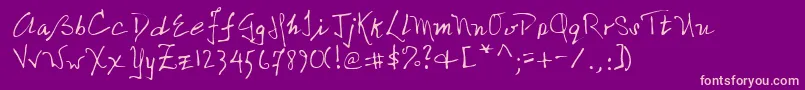 NicolasRegular Font – Pink Fonts on Purple Background