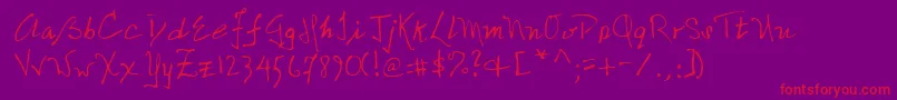 NicolasRegular Font – Red Fonts on Purple Background