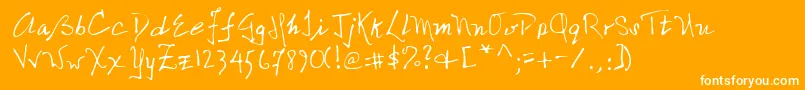 NicolasRegular Font – White Fonts on Orange Background