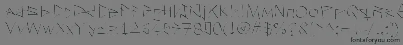 フォントIlostitinthestreet – 黒い文字の灰色の背景