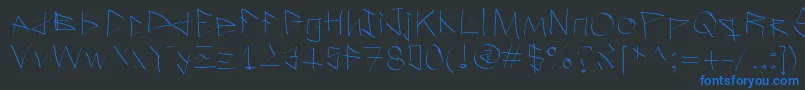 Ilostitinthestreet Font – Blue Fonts on Black Background