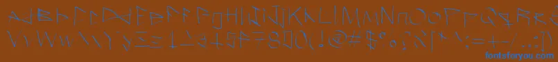 Ilostitinthestreet Font – Blue Fonts on Brown Background