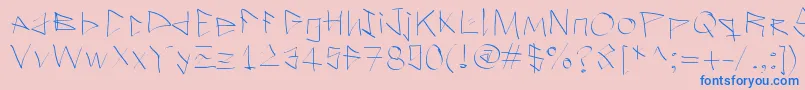 Ilostitinthestreet Font – Blue Fonts on Pink Background