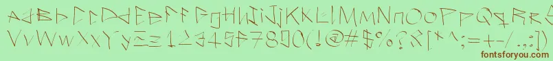 Ilostitinthestreet-Schriftart – Braune Schriften auf grünem Hintergrund