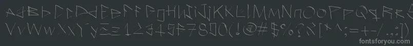 Ilostitinthestreet Font – Gray Fonts on Black Background