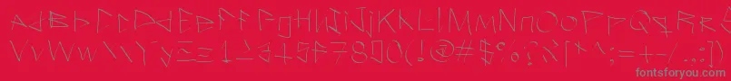 Ilostitinthestreet-Schriftart – Graue Schriften auf rotem Hintergrund
