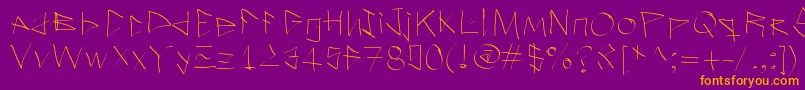 Ilostitinthestreet Font – Orange Fonts on Purple Background