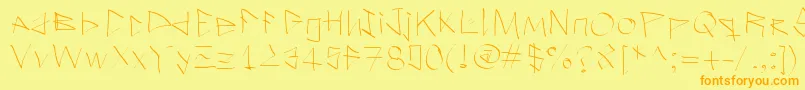 Ilostitinthestreet Font – Orange Fonts on Yellow Background