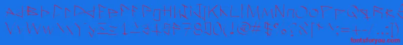 Ilostitinthestreet Font – Red Fonts on Blue Background