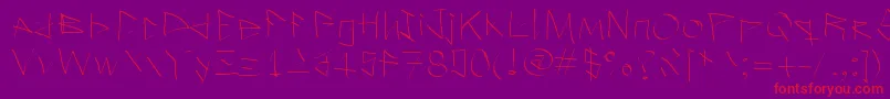 Ilostitinthestreet Font – Red Fonts on Purple Background