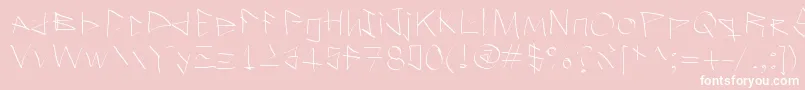 Ilostitinthestreet-Schriftart – Weiße Schriften auf rosa Hintergrund