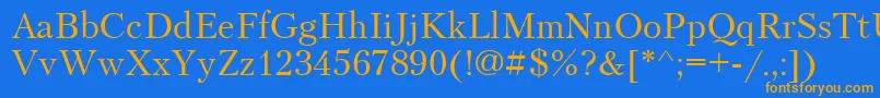 Petersburg Font – Orange Fonts on Blue Background