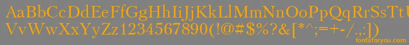 Weitere Informationen zur Petersburg-Schriftart Petersburg-Schriftart – Orangefarbene Schriften auf grauem Hintergrund