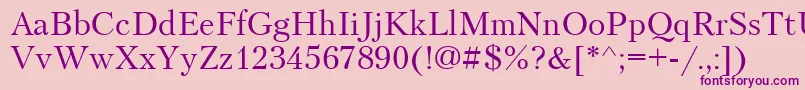 Petersburg Font – Purple Fonts on Pink Background