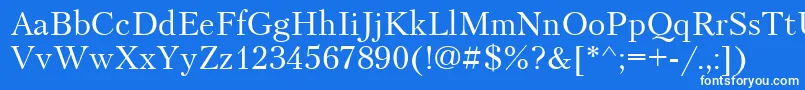 Petersburg Font – White Fonts on Blue Background