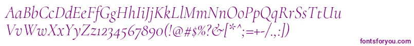 CormorantLightitalic Font – Purple Fonts on White Background