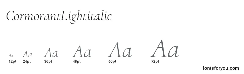 CormorantLightitalic Font Sizes