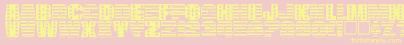 StanleyRegular Font – Yellow Fonts on Pink Background