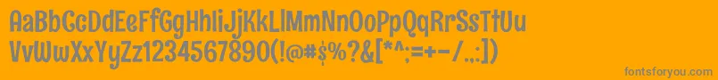 RumraisinRegular Font – Gray Fonts on Orange Background