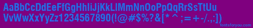 フォントMilfcdB – 紫色の背景に青い文字