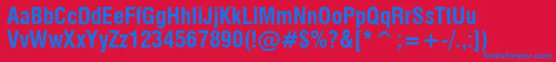 MilfcdB Font – Blue Fonts on Red Background