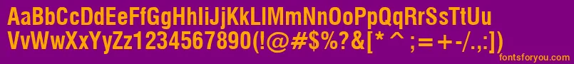 MilfcdB Font – Orange Fonts on Purple Background