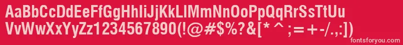 フォントMilfcdB – 赤い背景にピンクのフォント