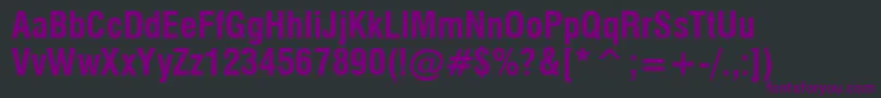 フォントMilfcdB – 黒い背景に紫のフォント