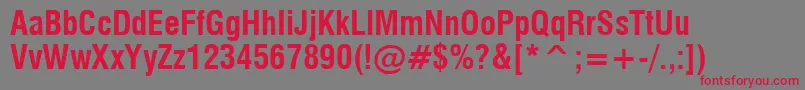 MilfcdB Font – Red Fonts on Gray Background