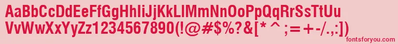 フォントMilfcdB – ピンクの背景に赤い文字