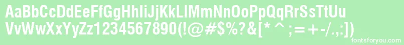 MilfcdB Font – White Fonts on Green Background