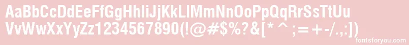 MilfcdB-fontti – valkoiset fontit vaaleanpunaisella taustalla