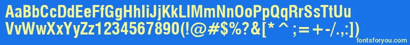 MilfcdB Font – Yellow Fonts on Blue Background