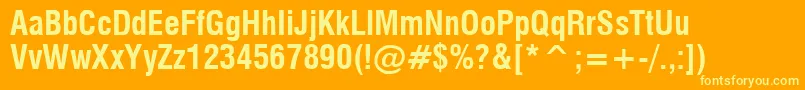 MilfcdB Font – Yellow Fonts on Orange Background