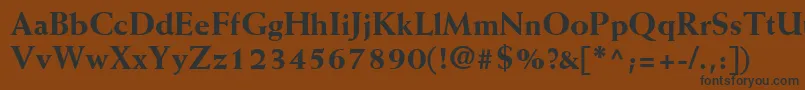 フォントMissiveBlackSsiExtraBold – 黒い文字が茶色の背景にあります