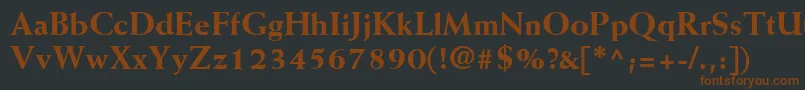MissiveBlackSsiExtraBold-fontti – ruskeat fontit mustalla taustalla