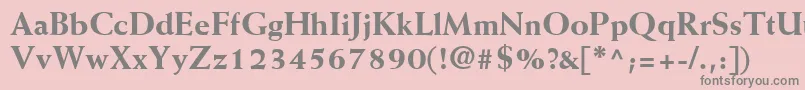 フォントMissiveBlackSsiExtraBold – ピンクの背景に灰色の文字