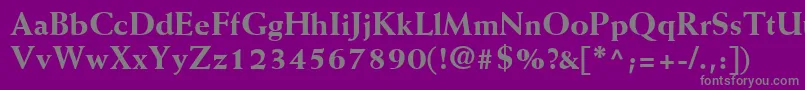 MissiveBlackSsiExtraBold-Schriftart – Graue Schriften auf violettem Hintergrund
