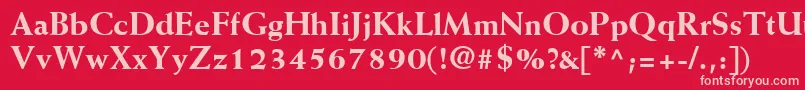 MissiveBlackSsiExtraBold Font – Pink Fonts on Red Background
