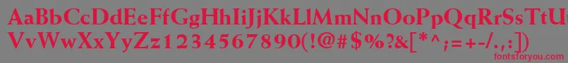 MissiveBlackSsiExtraBold Font – Red Fonts on Gray Background