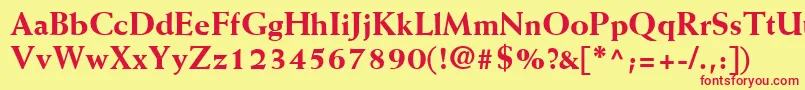 MissiveBlackSsiExtraBold Font – Red Fonts on Yellow Background