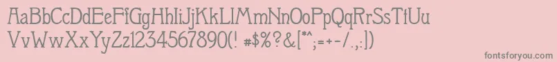 フォントBerolina – ピンクの背景に灰色の文字