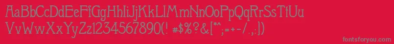 フォントBerolina – 赤い背景に灰色の文字