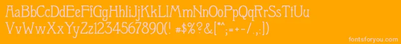 Berolina Font – Pink Fonts on Orange Background