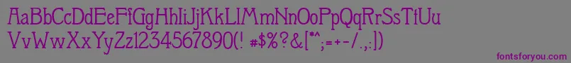 Berolina Font – Purple Fonts on Gray Background